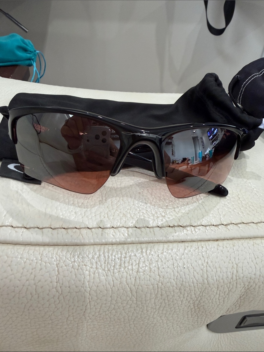 Sport Performance Sunglasses - Black Frame with Brown Gradient Lenses